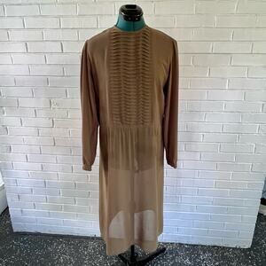 Vintage 90s army green long sleeved dress